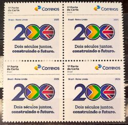 SI 124 Selo Institucional Relacoes Diplomaticas Reino Unido Inglaterra Bandeira 2025 Quadra