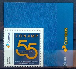 SI 125 Selo Institucional 55 Anos do CONAMP Ministerio Publico 2025 Vinheta Correios