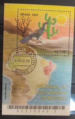 B 126 Bloco Preservacao da Caatinga Nordestina Mapa Nordeste Cacto Ave Mao 2002 CPD SP