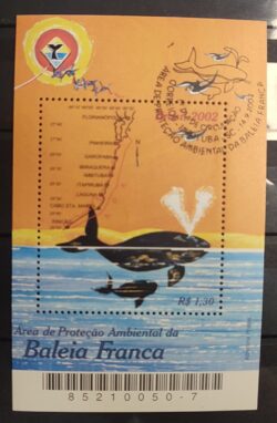 B 128 Bloco Baleia Franca Mapa Fauna Marinha 2002 CBC SC