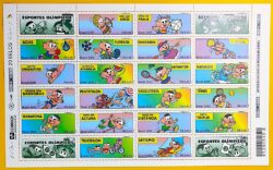 C 2301 Selo Olimpiadas Turma da Monica Quadrinhos Desenho Crianca 2000 Folha 1
