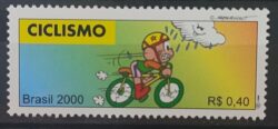 C 2313 Selo Olimpiadas Ciclismo Bicicleta Turma da Monica 2000