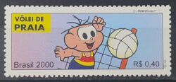 C 2322 Selo Olimpiadas Volei de Praia Turma da Mônica 2000
