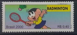 C 2329 Selo Olimpiadas Badminton Turma da Monica 2000