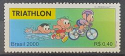 C 2339 Selo Olimpiadas Triathlon Natacao Ciclismo Turma da Monica 2000