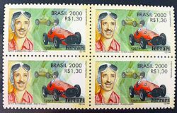 C 2345 Selo Automobilismo Chico Landi Formula 1 Carro Ferrari 2000 Quadra