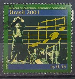 C 2397 Selo Eleazar de Carvalho Musica Maestro 2001 Circulado 2