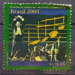 C 2397 Selo Eleazar de Carvalho Musica Maestro 2001 Circulado 5