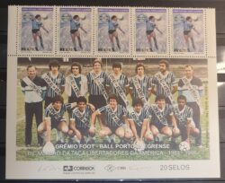 C 2406 Selo Campeoes da Libertadores Futebol Gremio 2001 Vinheta