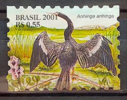 C 2421 Selo Pantanal Flora e Fauna Biguatinga 2001 Circulado 1