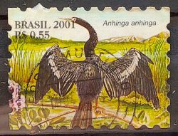 C 2421 Selo Pantanal Flora e Fauna Biguatinga 2001 Circulado 2