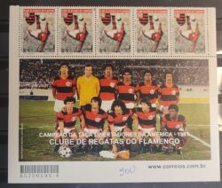 C 2430 Selo Campeoes da Libertadores Futebol Flamengo 2001 Vinheta