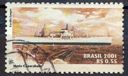 C 2436 Selo Marinha Mercante Navio Copacabana 2001 Circulado 4