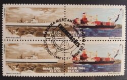 C 2436 Selo Marinha Mercante Navio Copacabana e Flamengo 2001 Quadra CBC RJ