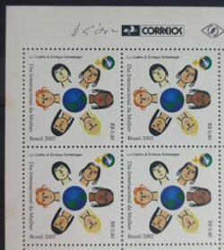 C 2446 Selo Dia da Mulher Mapa 2002 Quadra Vinheta Correios