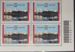 C 2447 Selo Sao Jose do Rio Preto 2002 Quadra Codigo de Barras