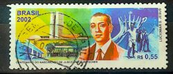 C 2448 Selo Presidente Juscelino Kubitschek Brasilia Igreja 2002 Circulado 1