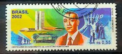 C 2448 Selo Presidente Juscelino Kubitschek Brasilia Igreja 2002 Circulado 2