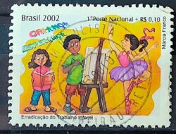C 2475 Selo Crianca Esperanca 2002 Circulado 1