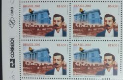 C 2478 Selo Placido de Castro Bandeira Acre 2002 Quadra Vinheta Correios