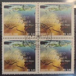 C 2480 Selo Encontro das Aguas Amazonas Rio Solimoes Rio Negro 2002 Quadra CPD SP