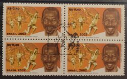 C 2481 Selo Adhemar Ferreira da Silva Bicampeao Olimpico Salto Triplo Atletismo 2002 Quadra CBC RJ