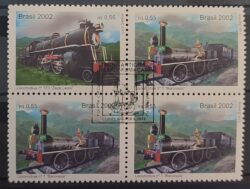 C 2489 Selo Locomotiva Zeze Trem Transporte 2002 Quadra CBC RJ Mista 3