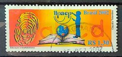 C 2492 Selo Educacao e Analfabetismo Livro Mapa UPAEP 2002 Circulado 3
