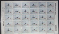 C 2495 Selo Natal Presepio de Portinari Arte Vaca Burro Religiao 2002 Folha