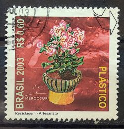 C 2521 Selo Reciclagem Artesanato Plastico 2003 Circulado 1