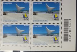 C 2525 Selo Estado do Ceara Praia Jangada Vela 2003 Quadra Codigo de Barras