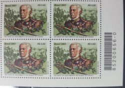 C 2530 Selo Duque de Caxias Militar 2003 Quadra Codigo de Barras