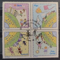 C 2534 Selo Brincadeiras e Jogos de Rua Crianca Infantil 2003 CBC PE Olinda Invertida