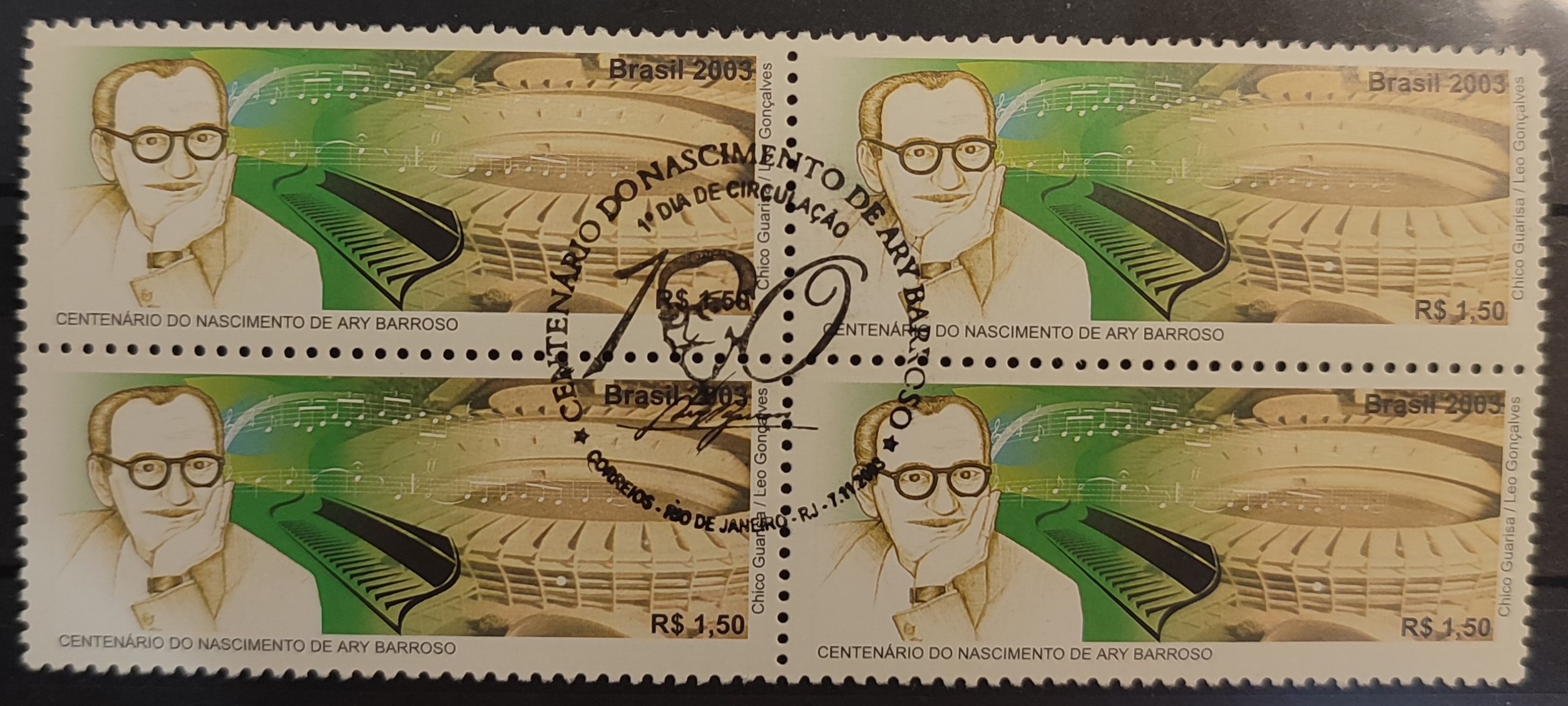 C 2546 Selo Ary Barroso Musica MPB 2003 Quadra CBC RJ