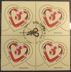 C 2549 Selo Luta Contra o HIV AIDS Saude 2003 Quadra CBC DF