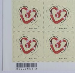 C 2549 Selo Luta Contra o HIV AIDS Saude 2003 Quadra Codigo de Barras