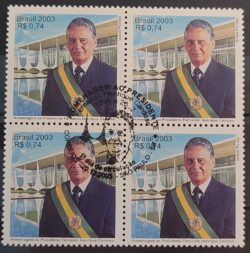 C 2552 Selo Presidente Fernando Henrique Cardoso 2003 Quadra CBC SP 2