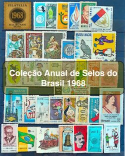 Colecao Anual de Selos do Brasil 1968 Comemorativos