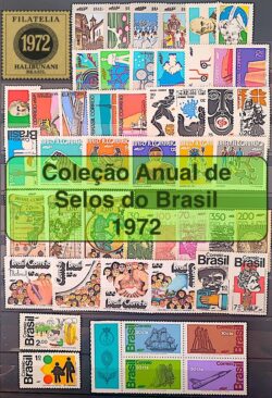 Colecao Anual de Selos do Brasil 1972