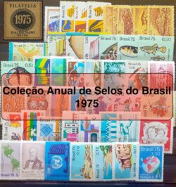Colecao Anual de Selos do Brasil 1975 Comemorativos