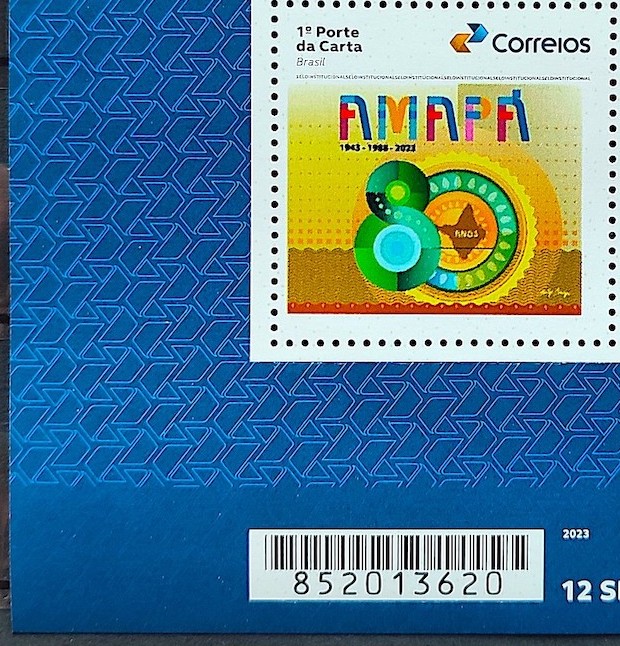 SI 04 Selo Institucional 80 Anos do Amapa 2023 Codigo de Barras