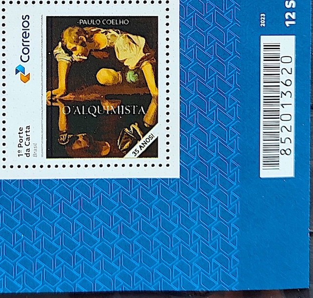 SI 05 Selo Institucional O Alquimista Paulo Coelho Literatura 2023 Codigo de Barras