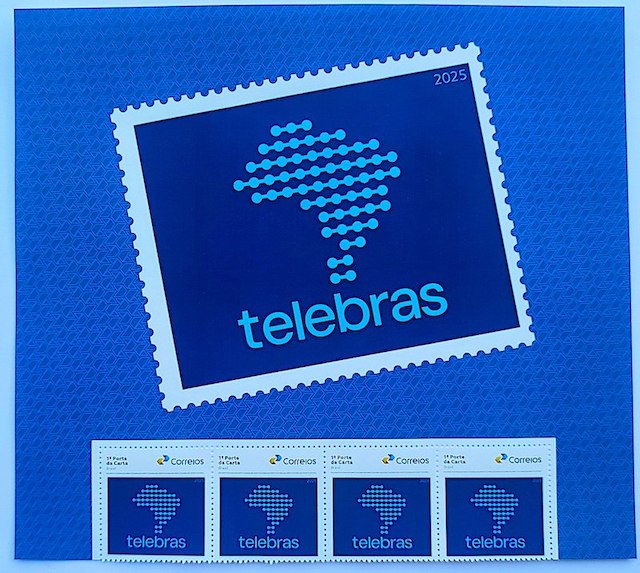 SI 122 Selo Institucional Nova Marca Telebras Comunicacao Mapa Telefone 2025 Porta-retrato