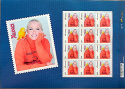 SI 126 Selo Institucional Xuxa Musica Papagaio Aves Mulher 2026 Folha