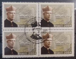 C 2561 Selo Centenario Dom Vicente Scherer Religiao 2004 Quadra CBC RS Bom Principio