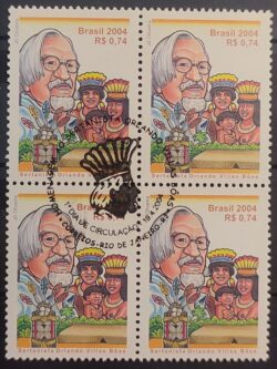 C 2566 Selo Sertanista Orlando Villas Boas Indio 2004 Quadra CBC RJ 2