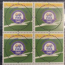 C 2567 Selo Copa do Mundo de Futebol FIFA 2004 Quadra CBC SP 2