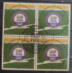 C 2567 Selo Copa do Mundo de Futebol FIFA 2004 Quadra CBC RJ