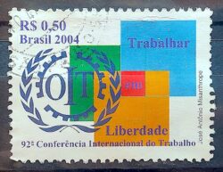 C 2568 Selo Conferencia Internacional do Trabalho OIT 2004 Circulado 1