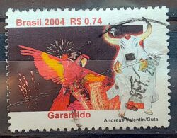 C 2580 Selo Festival de Parintins Caprichoso Boi Musica Turismo Amazonas 2004 Circulado 2